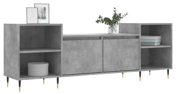Betonszürke szerelt fa TV-szekrény 160x35x55 cm