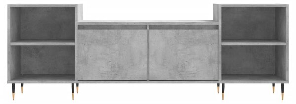 Betonszürke szerelt fa TV-szekrény 160x35x55 cm