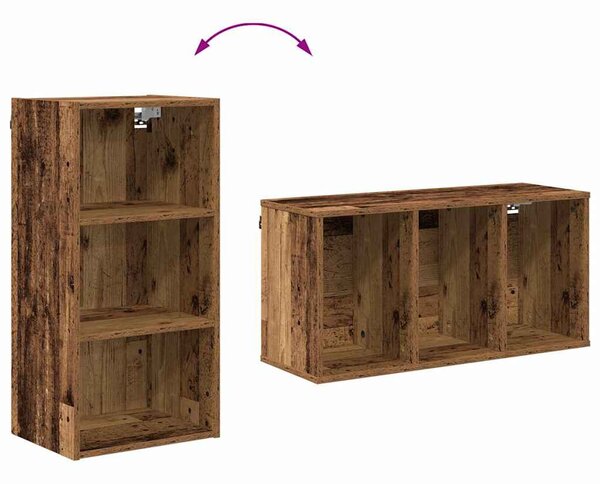 Függő szekrény polcokkal Riga Öreg fa 40 x 29,5 x 80 cm Faanyag