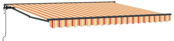 Behúzható napellenző Sokszínű 400 × 300 cm Poliészter és fém