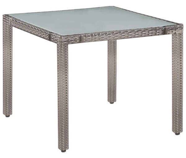 Kültéri Polyrattan Étkezőszett - 5 részes - Szürke
