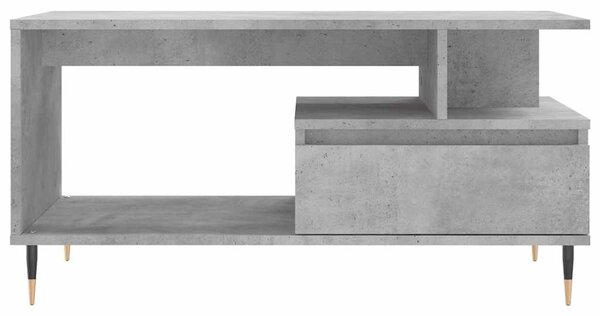 Betonszürke szerelt fa dohányzóasztal 90x49x45 cm