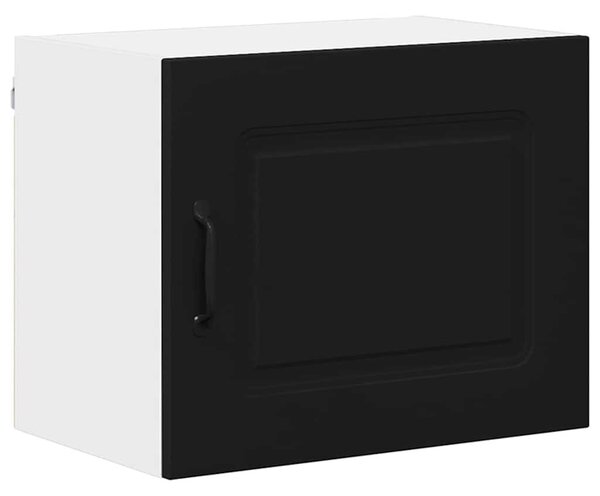 Fali konyhaszekrény polcokkal Fekete 50 x 31 x 40 cm Faanyag