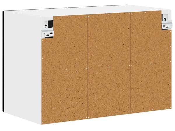 Fali konyhaszekrény polcokkal Fekete 60 x 31 x 40 cm Faanyag