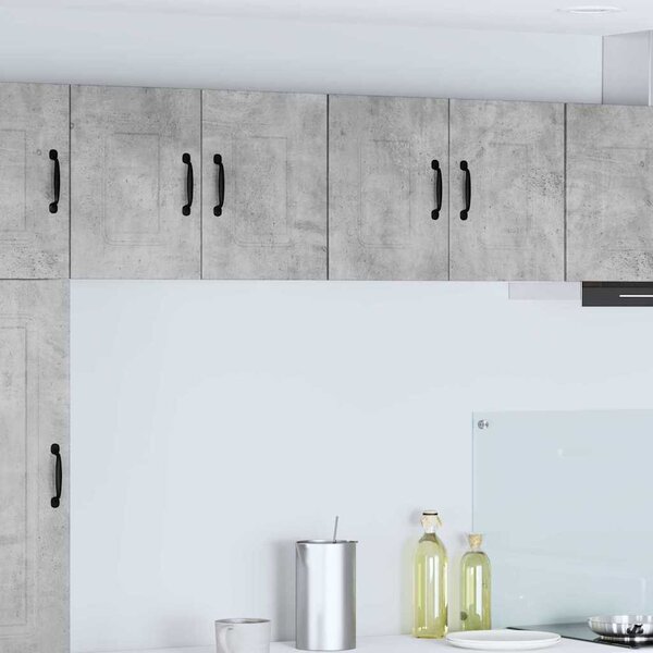 Fali konyhaszekrény 2 pcs Beton Szürke 60 x 31 x 40 cm Faanyag