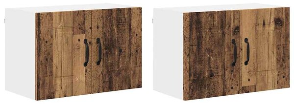 Fali konyhaszekrény 2 pcs Öreg fa 60 x 31 x 40 cm Faanyag