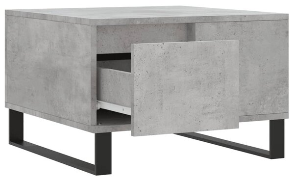Betonszürke szerelt fa dohányzóasztal 55x55x36,5 cm
