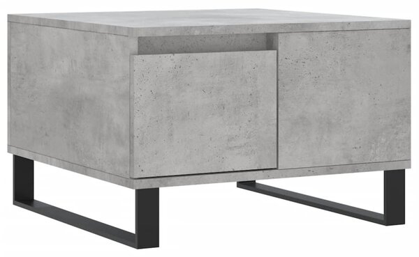 Betonszürke szerelt fa dohányzóasztal 55x55x36,5 cm