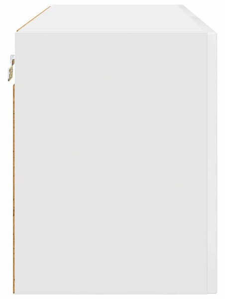 Fali konyhaszekrény Magas Fényű Fehér 80 x 31 x 40 cm Faanyag