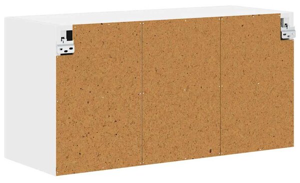 Fali konyhaszekrény Magas Fényű Fehér 80 x 31 x 40 cm Faanyag