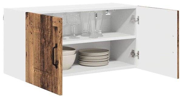 Fali konyhaszekrény polcokkal Öreg fa 80 x 31 x 40 cm Faanyag