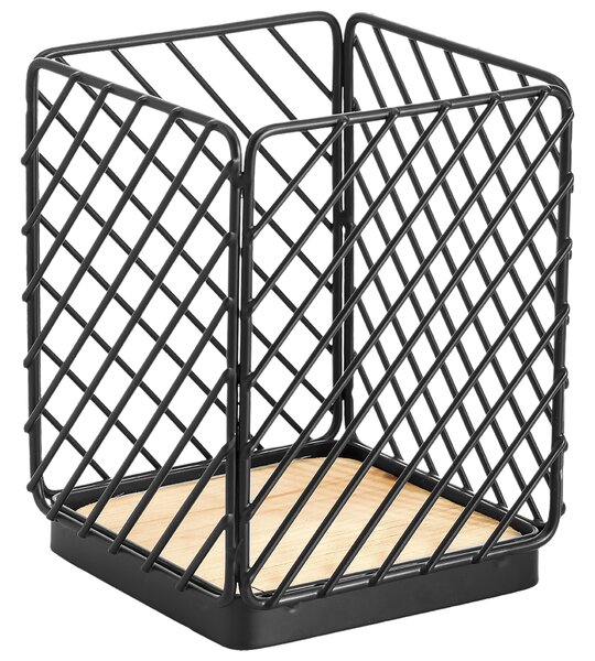 Laveo Oslo, evőeszköztartó 106x106x140 mm, fekete-barna, LAV-ELA_700A