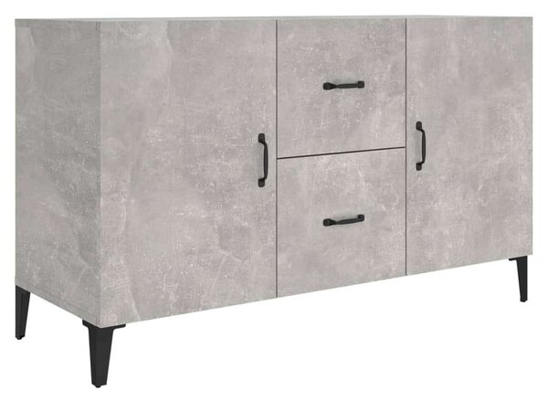 Betonszürke szerelt fa tálalószekrény 100 x 36 x 60 cm