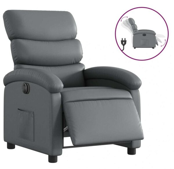 VidaXL Elektromos Relax Fotel - Szürke Műbőr