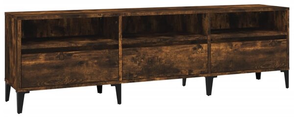 Füstös tölgy színű szerelt fa TV-szekrény 150 x 30 x 44,5 cm