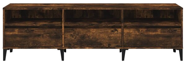 Füstös tölgy színű szerelt fa TV-szekrény 150 x 30 x 44,5 cm