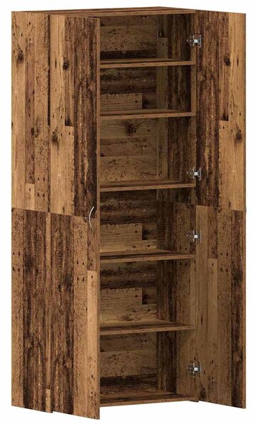 Cipőszekrény polcokkal ajtóval Barna 80 x 35.5 x 180 cm Faanyag