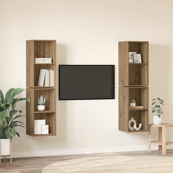TV szekrény garnitúra 4 pcs Artisan tölgy 37 x 37 x 72 cm