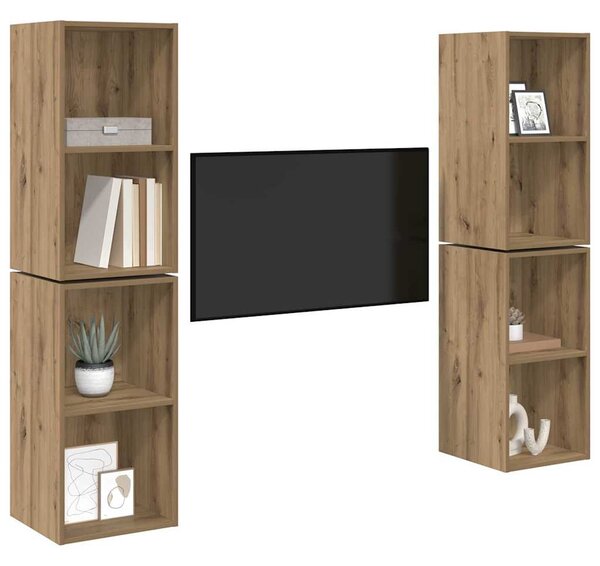 TV szekrény garnitúra 4 pcs Artisan tölgy 37 x 37 x 72 cm