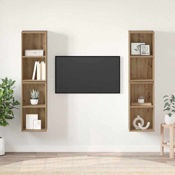 TV szekrény garnitúra 4 pcs Artisan tölgy 37 x 37 x 72 cm