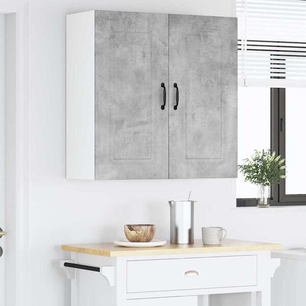 Fali konyhaszekrény Beton Szürke 80 x 31 x 80 cm Faanyag