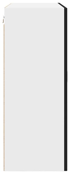 Fali konyhaszekrény polcokkal Fekete 80 x 31 x 80 cm Faanyag