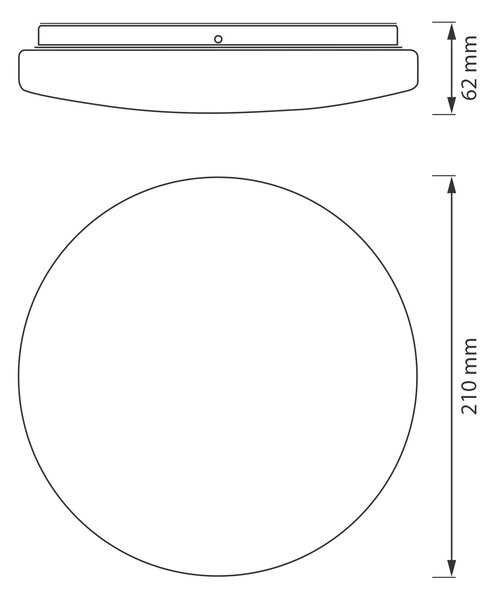 LEDVANCE LEDVANCE, Fürdőszobai mennyezeti lámpa, ø 210mm, 900lm, 12W, 3000K, IP44, AC464780055