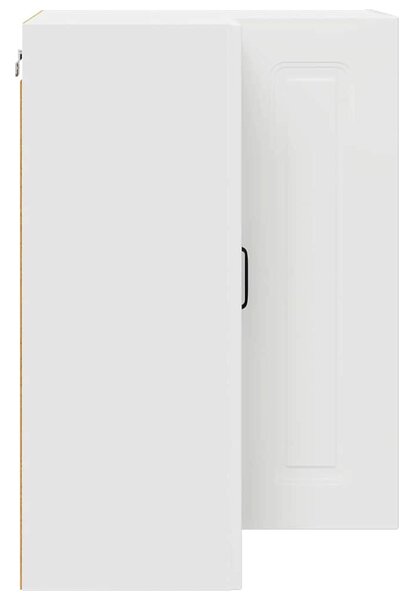 Fali konyhaszekrény polcokkal Fehér 57 x 57 x 80 cm Faanyag