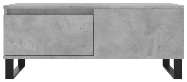 Betonszürke szerelt fa dohányzóasztal 90x50x36,5 cm