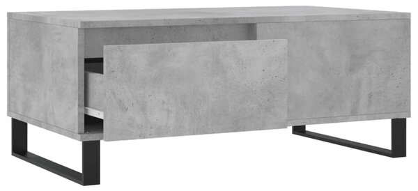 Betonszürke szerelt fa dohányzóasztal 90x50x36,5 cm