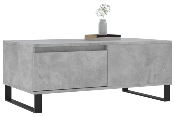 Betonszürke szerelt fa dohányzóasztal 90x50x36,5 cm