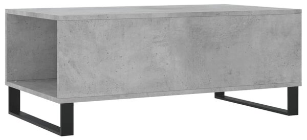 Betonszürke szerelt fa dohányzóasztal 90x50x36,5 cm