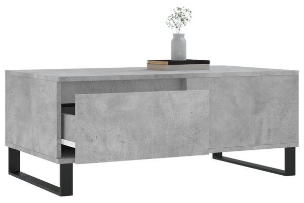 Betonszürke szerelt fa dohányzóasztal 90x50x36,5 cm