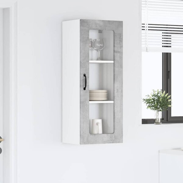 Fali konyhaszekrény Beton Szürke 40 x 31 x 100 cm Faanyag