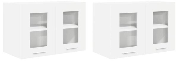 Függő szekrény tárolóval 2 pcs Fehér 60 x 31 x 40 cm Faanyag