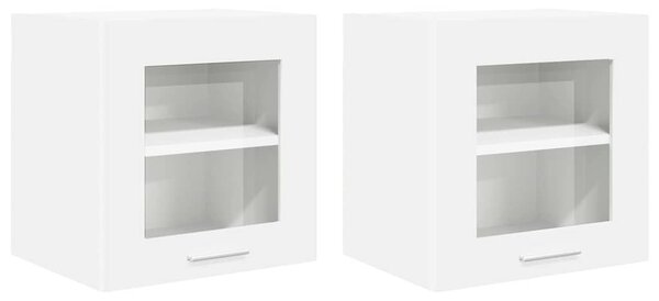 Függő szekrény tárolóval 2 pcs Fehér 40 x 31 x 40 cm Faanyag