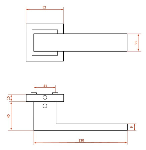 Kuchinox Samaria, kilincs, szatén, LAV-KAM_300A