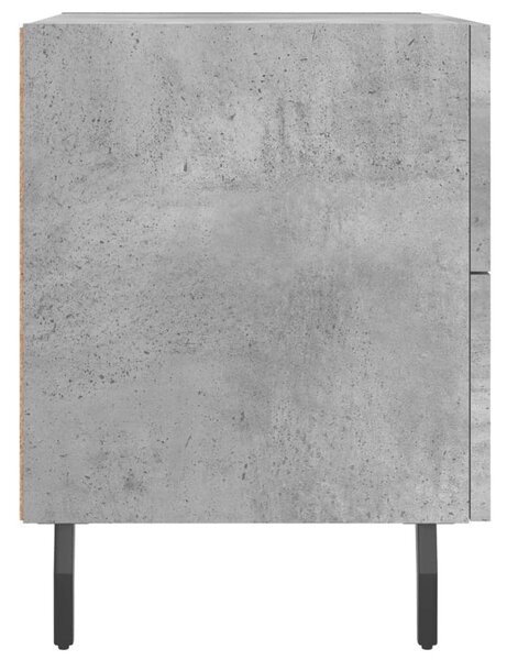 Betonszürke szerelt fa éjjeliszekrény 40 x 35 x 47,5 cm