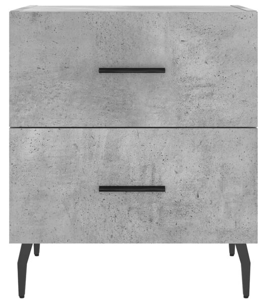 Betonszürke szerelt fa éjjeliszekrény 40 x 35 x 47,5 cm