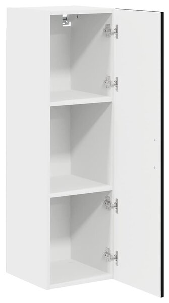 Fali konyhaszekrény polcokkal Fekete 30 x 31 x 100 cm Faanyag