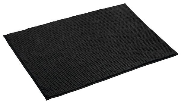 BISK Erga Basic, fürdőszobaszőnyeg 80x50 cm, 6-os modell Chenille Rolled, fekete, ERG-08686