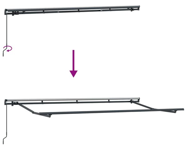 Behúzható napellenző Kék 350 x 200 cm szövet