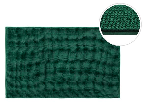 BISK Erga Basic, fürdőszobaszőnyeg 80x50 cm, 6-os modell Chenille Rolled, zöld, ERG-08688