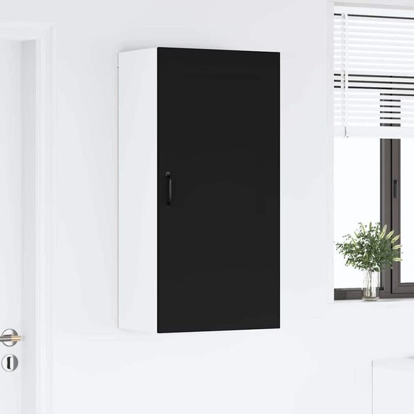 Fali konyhaszekrény polcokkal Fekete 50 x 31 x 100 cm Faanyag
