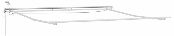 Napernyő keret LED -es lámpákkal Fehér 500 × 350 cm Alumínium