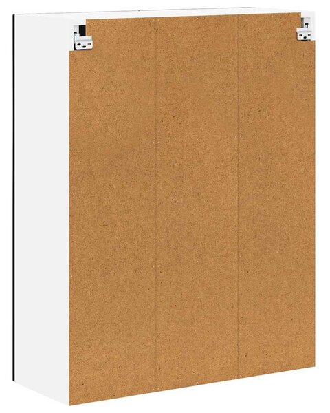 Fali konyhaszekrény polcokkal Fekete 80 x 31 x 100 cm Faanyag