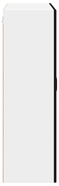 Fali konyhaszekrény polcokkal Fekete 80 x 31 x 100 cm Faanyag