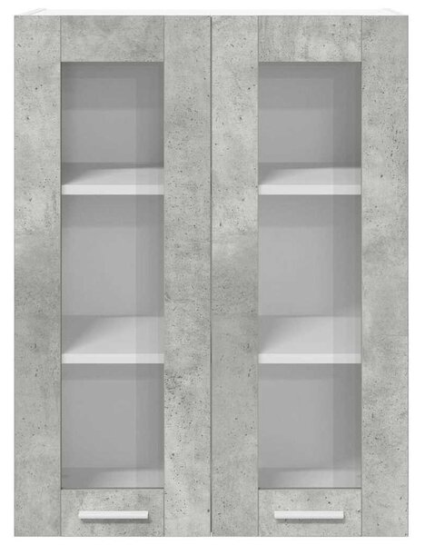Függő szekrény tárolóval Beton Szürke 60 x 31 x 80 cm Faanyag