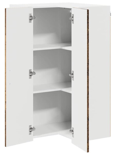 Fali konyhaszekrény polcokkal Öreg fa 57 x 57 x 100 cm Faanyag