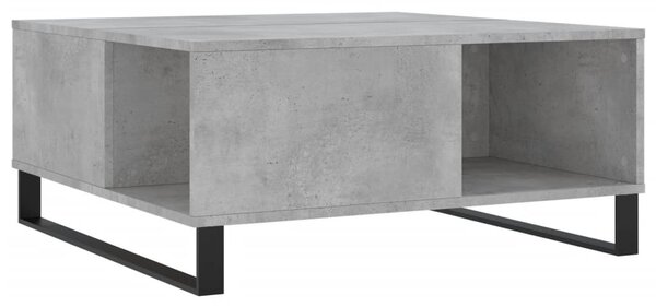 Betonszürke szerelt fa dohányzóasztal 80x80x36,5 cm